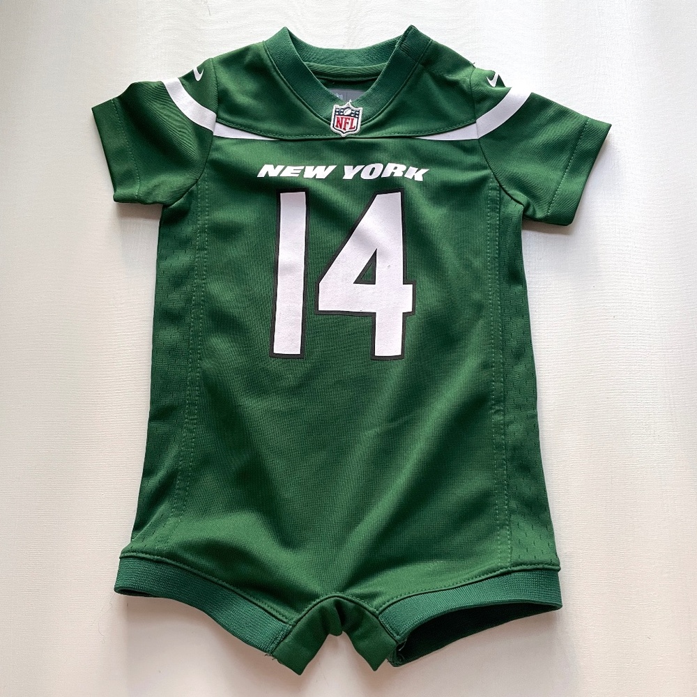 Nike Baby Romper Sz 3-6 Months Sam Darnold nr 14 Green New York Jets Jersey NFL